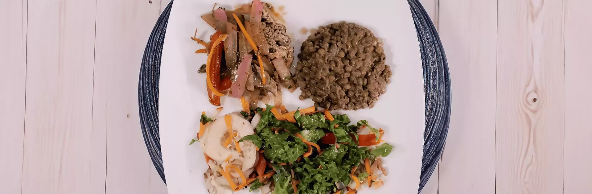 Lenteja con lomito de jurel