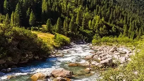 Río en las montañas