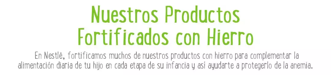 Nuestros productos fortificados con hierro - título